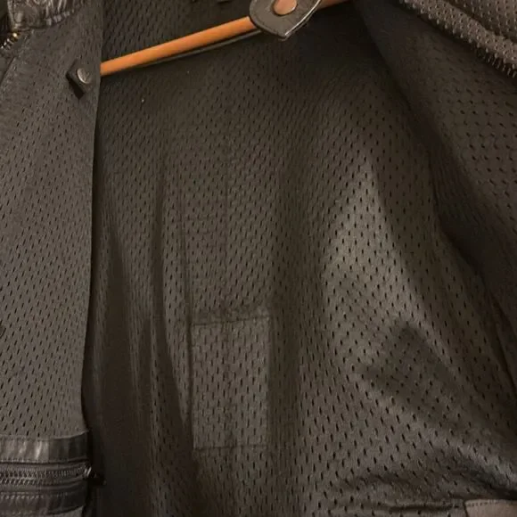 Vanson Black Leather Motorcycle Jacket 44 - Picture 9 of 10